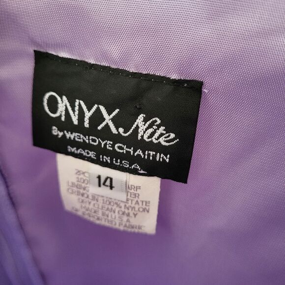 Vintage Y2K Lavender Whimsical Fairy Prom Dress Floral Flower Size 14 With Scarf - Picture 3 of 9